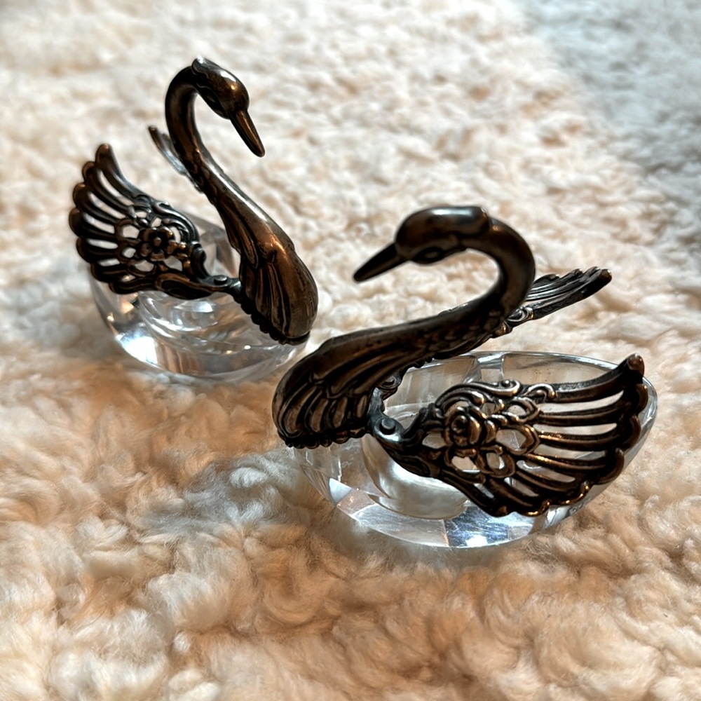 Set of crystal and sterling silver salt/pepper - Picture 2 of 4